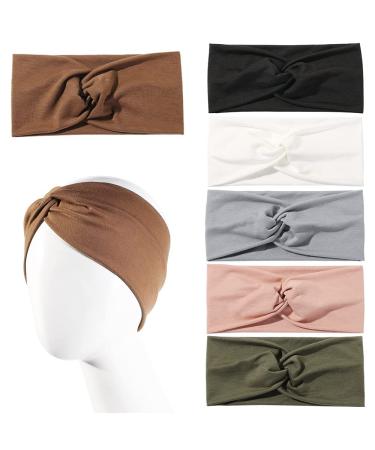 Artilady Boho Headbands 6 Pack for Women - Wide Elastic Hair Bands for Workout & Sports - Non-slip & Breathable - Sunset Color - Buy Online on GoSupps.com