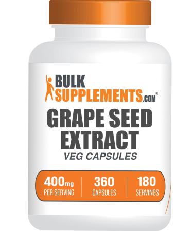 BulkSupplements.comgrape Seed Extract Capsules - Grape Seed Supplement Antioxidant Supplement - Vegan 2 Capsules per Serving 360 Count (Pack of 1)