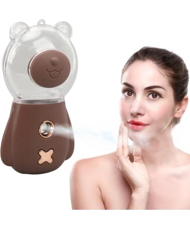 Facial Mister Handheld 300ML Water Cute Design 3 Minute Timing USB Interface DC5V Nano Mist Sprayer with Lanyard for Travel(Brown) - Buy Online on GoSupps.com