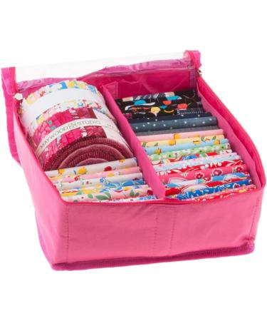 Missouri Star Pink Small Storage Bag for Precut Fabrics | Sewing Box Organizer | Canvas Carrying Case with Dividers for Quilting Projects - Buy Online on GoSupps.com