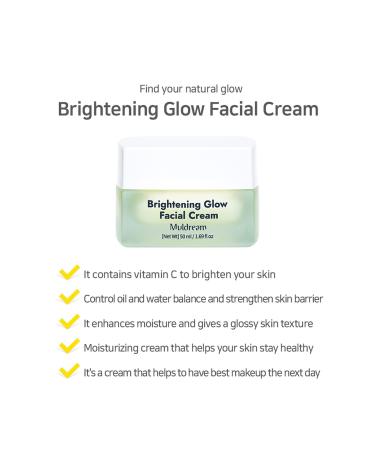 Brightening Glow Facial Cream - 1.69 Fl oz | Radiant Skin & Intense Hydration | International Shipping Available - Buy Online on GoSupps.com