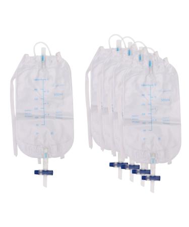 5X Urinary Incontinence Complete Kit External Catheters Leg Night Drainage Bag with Kink Free Connection(500ml)
