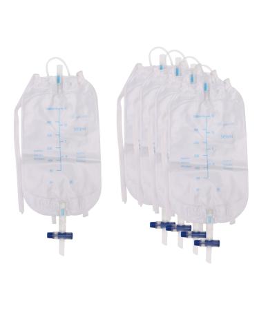 5X Urinary Incontinence Complete Kit External Catheters Leg Night Drainage Bag with Kink Free Connection(500ml)