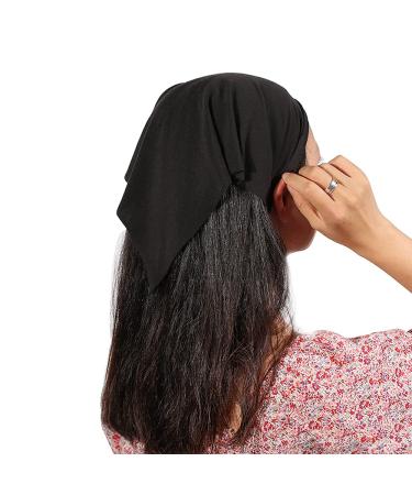 6 Pack Boho Triangle Hair Scarf Headbands for Women - Non Slip Elastic Kerchief Bandana Set with Clips, Solid Colors - Ideal for Teen Girls - Buy Online on GoSupps.com
