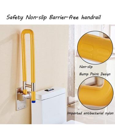 Bathroom Grab Bar Safety Support Rail Toilet Handrail Safety Non-Slip Accessibility Folding Handrail Handicap Elderly Injury Senior Assist Toilet Handle (Color : Yellow) (Yello - Buy Online on GoSupps.com
