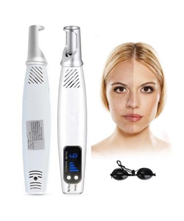 Stylo picoseconde for liminer les taches cutan es les grains de beaut les tatouages les taches de rousseur les taches brunes les cicatrices 9 niveaux de fr quence + 4 niveaux d'intensit (Blue)