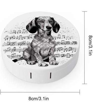 Dachshund Music Notes Contact Lens Case - Travel-Friendly Lens Care Box for Eyewear - Buy Online on GoSupps.com