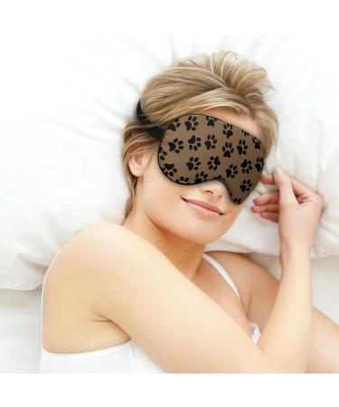 Adjustable Dog Paw Pattern Sleep Mask Eye Cover for Yoga, Travel, and Night Nap - Buy Online on GoSupps.com
