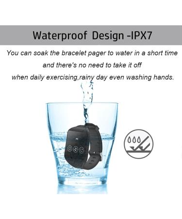 Wireless Wrist Pager System - 4-in-1 Caregiver Watch Call Button Set | IPX7 Waterproof for Home, Factory, Hotel, Hospital & Restaurant - Buy Online on GoSupps.com