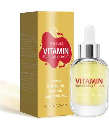 S rum illuminateur vitamin pour le visage s rum claircissant anti-taches claircissant pour le teint terne renforce la barri re cutan e hydrate et att nue les rides 1pcs