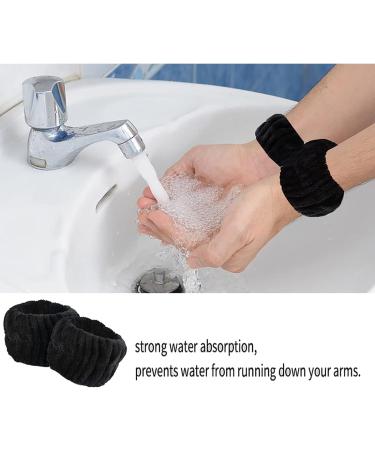 3 Pieces Womens Headband Soft Bowtie Facial Makeup Elastic Wrist Fluffy Hair Spa Headband Wrist Washband Set for Women Girls Shower - Buy Online on GoSupps.com