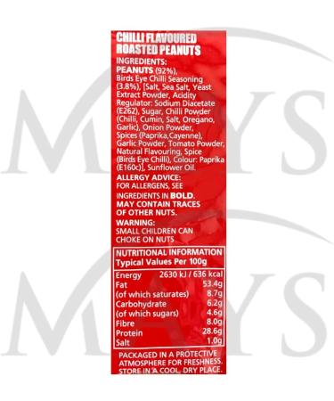 Big D Birds-eye Chilli Flavoured Nuts Peanuts on The AMaysing Pub Card - 24 x 50g Packs - Buy Online on GoSupps.com