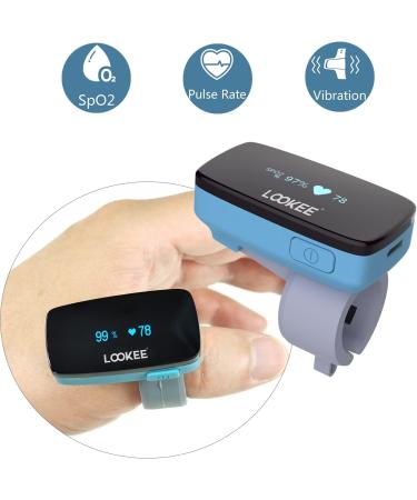 LOOKEE O2-Tracker Ring - Bluetooth Pulse Oximeter | Wearable Oxygen Monitor with Vibration Reminder | Rechargeable SpO2 Meter & Free App Reports | Shop Internationally - Buy Online on GoSupps.com