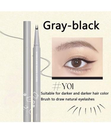 Double Tip Lower Eyelash Pencil Waterproof Liquid Eyeliner Anti-Smudge Two-Claw Bottom Lashes Pencil Long-Lasting Quick Drying Eye Liner Makeup (Black+Brown) - Buy Online on GoSupps.com