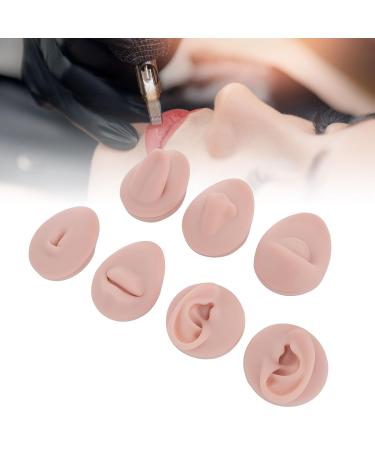 Nurnesy 7pcs Silicone Model Body Part Tongue Mouth Nose Eye Navel Ear Model Soft Practice Body Parts Kit Silicone Training Part Perfect for Beginner Practice (Dark Skin) - Buy Online on GoSupps.com