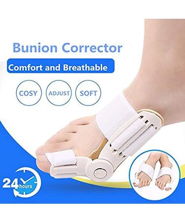 Extreme Fit Orthopedic Bunion Corrector (2-Pack) for Women and Men - Adjustable Soft-Comfort Hammer Toe Straightener and Corrector - Breathable Medical-Grade Bunion Splint - Buy Online on GoSupps.com