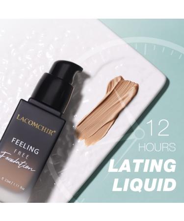 Lacomchir Feeling Free Foundation - Longwear Medium-Full Coverage Liquid Makeup 1.11fl. oz (Light) - Buy Online on GoSupps.com