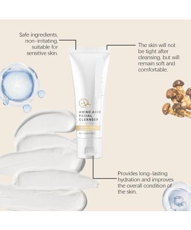 Nettoyant Visage Aux Acides Amin s - Nettoyage Doux Hydratant L'acide Hyaluronique Soin Quotidien For Affiner Les Pores Et Booster L' clat(3PCS) - Buy Online on GoSupps.com