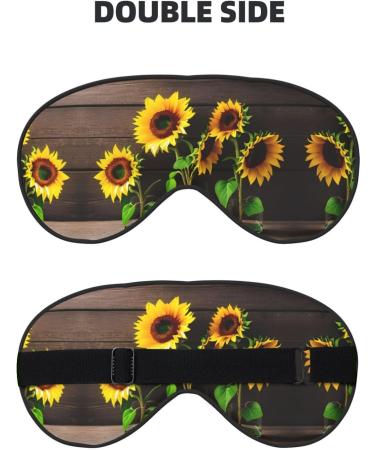 Three Sunflowers Wooden Sleep Mask | Adjustable Breathable & Fashionable Eye Mask for Comfortable Sleep | International Shipping Available - Buy Online on GoSupps.com