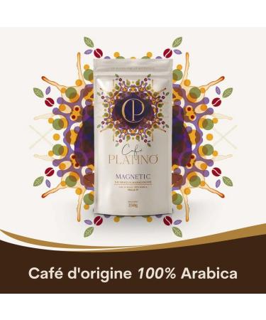 Platinum Magnetic Coffee - Nicaraguan Maragogype Roasted Coffee Beans - 250 g 100% Arabica Natural - Sweet Flavor with Intense Chocolatey Notes - Mesh 19 - Buy Online on GoSupps.com