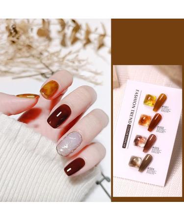 15ml Soak Off Milk Tea Caramel Gel Amber Gel Nail UV Gel Gel Nail Polish Semi Permanent Tortoiseshell Glass - (Color: 4) - Buy Online on GoSupps.com