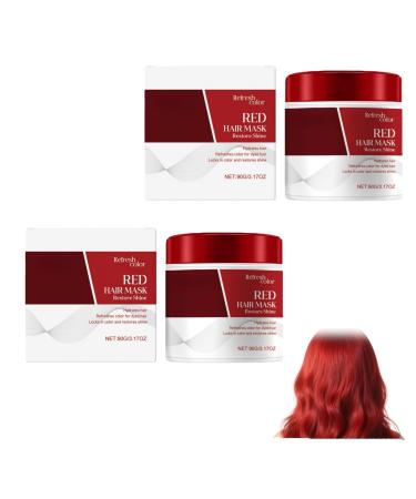 G n rique Hair Mask Red Repigmenting Mask 180g | Nourishing Color Treating Conditioner | Moisturizing Repair Masked For Dry Kinky & Damaged Hair Care At Home & In S