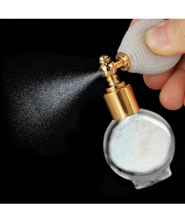 AOOWU Glitter Powder Spray Shiny Body Glitter Spray for Women Highlighter Loose Powder Spray Shimmer Sparkle Pearl Powder Makeup Spray for Body Hair Face and Clothing Colorful Silver - Buy Online on GoSupps.com
