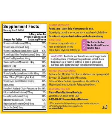 Nature Made Multi Prenatal Vitamins - 90 Tablets for Mom & Baby Health - Buy Online on GoSupps.com