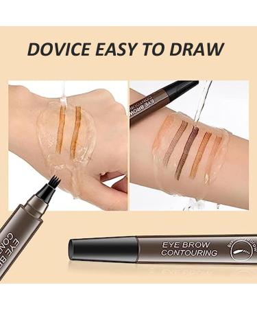 Glowly Secret Eyebrow Pen Glowly Secret Waterproof Natural Eyebrow Pen Glowly Secret 4 Tipped Precise Brow Pen 3D Microblading 4-Tip Eyebrow Pen Eyebrow Contouring Pen (02#+05#) - Buy Online on GoSupps.com