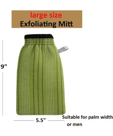 Exfoliating Mitt Body Scrub - 4 Pcs Exfoliating Gloves for Dead Skin | Back Scrubber Shower Exfoliator Gloves - Buy Online on GoSupps.com