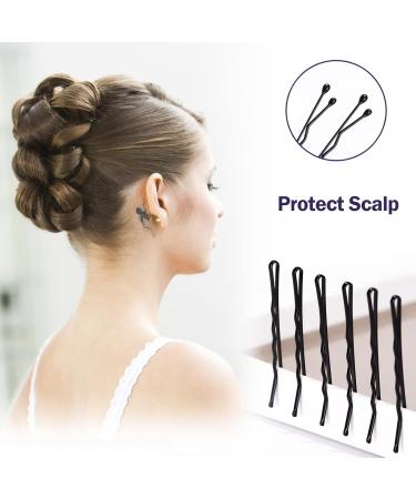 COEETR 150 Black Hair Needles & Wave Shape Clips - Stylish Metal Hair Clips for Girls & Women with Storage Box - Buy Online on GoSupps.com