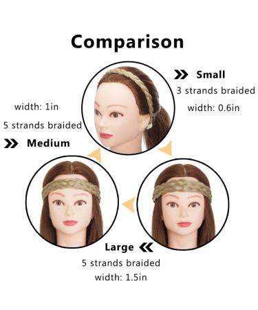Shop Tess Braided Hair Tie | Medium Hair Accessories for Women | Light Brown & Middle Blonde Headband - Perfect for Dutt & Braids - Buy Online on GoSupps.com