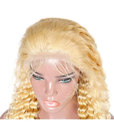 Buy 16 Inch Blonde Lace Front Wig - 100% Real Brazilian Deep Wave Hair 150% Density Bleached Knots & Baby Hair - Perfect for Women - Buy Online on GoSupps.com