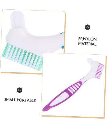 Buy Tovinanna 2-Piece Prosthesis Cleaning Brush Set | Double-Sided Toothbrush for Retainers & Travel | Best Prosthetic Toothbrush for Superior Clean - Buy Online on GoSupps.com