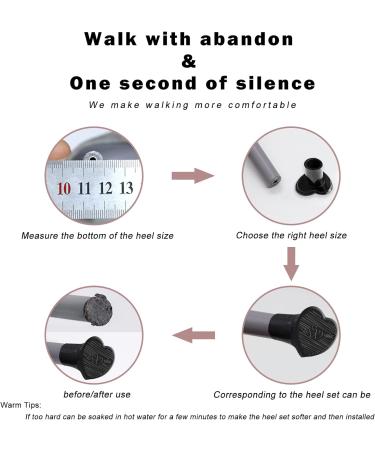 SooGree High Heel Cap Protectors - 6 Pairs Heart Shaped | Anti-Slip & Protects High Heel Shoes from Bricks - Women's Heel Repair Caps - Buy Online on GoSupps.com