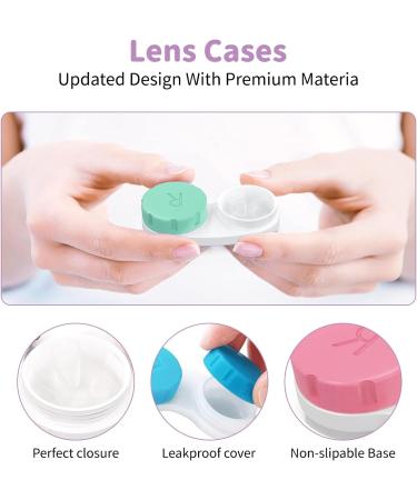 KMZ 4 Pcs Contact Lens Cases Left/Right Eyes Contact Lens Holder Care Box Portable Soaking Storage Mini Box for Travel Home Outdoor Business Trip (4 Colors) - Buy Online on GoSupps.com