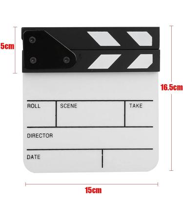 Small Clapboard Senyar Mini Acrylic Director Scene Clapperboard Film Cut Prop 15 * 16.5 * 2.5cm - White/Black - Buy Online on GoSupps.com