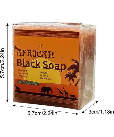  Duqulle Natural Soap - Handmade Soap Moisturizing Deep Artisan Raw Bathing Black African Soap for Face and Body Wash Duqulle - Buy Online on GoSupps.com