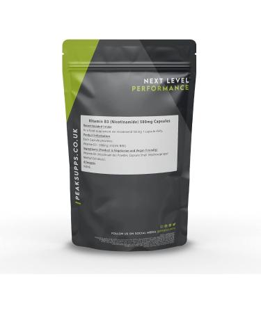 Vitamin B3 500mg - 90 Capsules | Nicotinamide | Non-Flush 90 Count (Pack of 1) - Buy Online on GoSupps.com