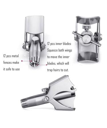 Buy Stainless Steel Nose & Ear Hair Trimmer Painless Washable Dual-Edged Blades for Men & Women | Travel-Friendly - Buy Online on GoSupps.com