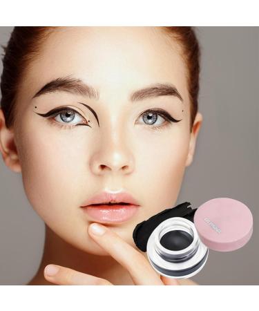 Gel Eyeliner - 2 in 1 Waterproof Smudge Proof Eye Liner with Eye Makeup Brushes - Long-Wear Gel Eyeliner for Makeup Show Date Women Girls Kagrote - Buy Online on GoSupps.com