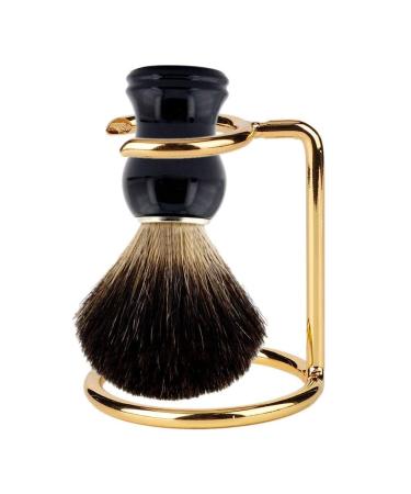 Men Shaving Brush Stand Gold Stainless Steel Shave Brush Stand Shaver Holder Shaving Accessories for Salon Home Travel
