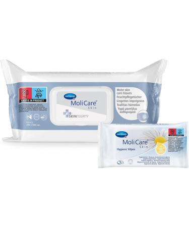 MoliCare Skin Cleansing Wipes - Incontinence Care 50 Tissues (Pack of 3) | Gentle Cleanse 20x30 cm - International Shipping Available - Buy Online on GoSupps.com