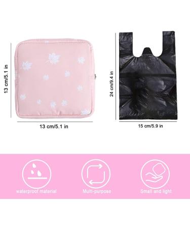 Sanitary Napkin Storage Bag + 200 Disposal Bags (Leaves Design) | Feminine Menstruation Bags for Women - Buy Online on GoSupps.com