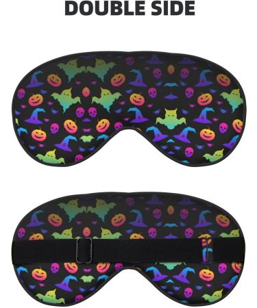 Rainbow Halloween Ghost Witch Hat Eye Mask - Silk Blocking Blindfold for Men & Women - Buy Online on GoSupps.com