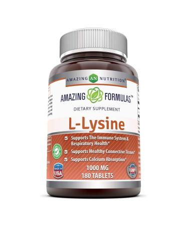 Amazing Nutrition L-Lysine 1000 mg 180 Tablets - Buy Online on GoSupps.com