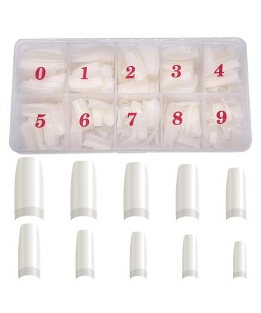 WJIASI Natural False Nails Oval French Acrylic Nails Artificial Nails Tips for Girls Women Natural Color (500 Pieces 10 Sizes) - Buy Online on GoSupps.com