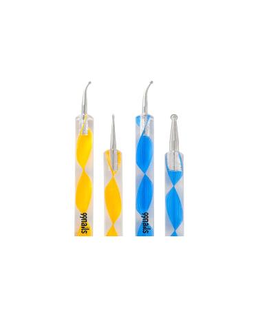 99nails Curved Dotting Brush Set - 4 Colorful Nail Art Tools for Design & Rhinestones - Buy Online on GoSupps.com