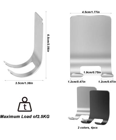 8-Pack Stainless Steel Razor Holder - Self-Adhesive No-Drill Shower Hook for Bathroom & Kitchen - Buy Online on GoSupps.com