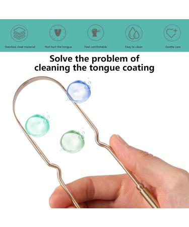 Rolempon Tongue Scraper for Adults | U-Shape Stainless Steel Tongue Coating Brush for Bad Breath Treatment & Fresh Oral Care - Buy Online on GoSupps.com